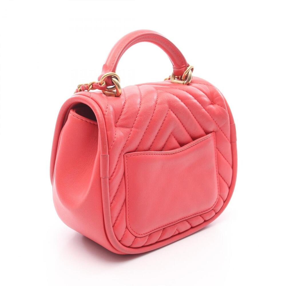 Chanel Lambskin Sheepskin stitch V Chevron Pink Bag Shoulder Leather Pink